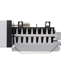 Replacement Fridge Ice Maker side view, fits most refrigerators, 1-year warranty, replaces 1016069 2198597 and more
