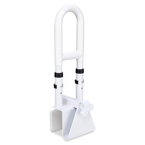 Bathtub Safety Grab Bar For Seniors And Disabled, Heavy Duty Over The Tub Handrail With Locking Clamp, Non Slip Grip, Adjustable Height