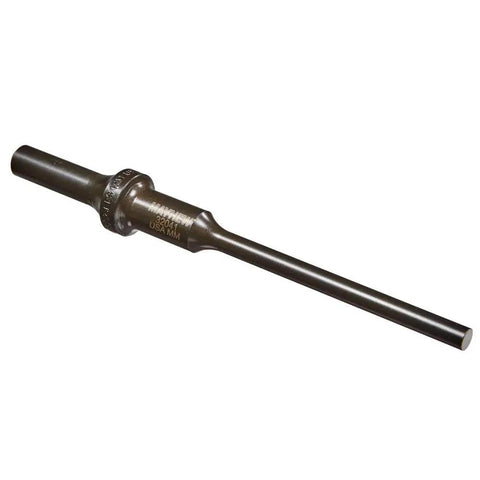 Close-up of one punch from Five Piece Pneumatic Pin And Drift Punch Set In Black Oxide Finish With Quarter Inch, Pro Grade Made In USA