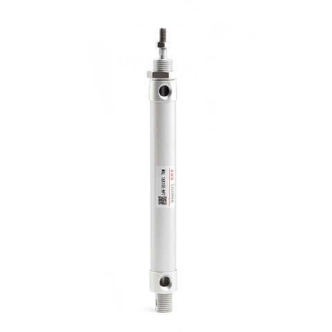 Aluminum Alloy Pneumatic Mini Air Cylinder 16mm Bore 100mm Stroke Double Acting With NPT 1/8 Port 14 To 130 PSI Working Pressure