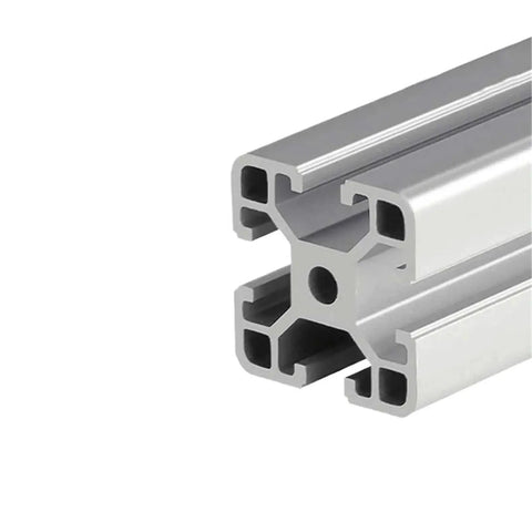 Close-up of Top Shelf 4040 Aluminum Profile Linear Rail cross-section showcasing anodized finish and structural design.