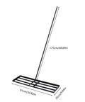 Long-Handled Lawn Leveling Rake With Adjustable 0-180 Degree Angles, Stainless Steel Base Plate Measuring 35.83 by 9.84 Inches