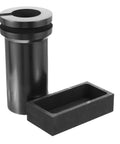 Heavy Lifter Graphite Crucible And Metal Smelting Mold Set With Integrated Oil Traps, graphite cylinder and mold for metal casting.