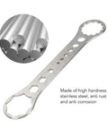 Stainless Steel Mountain Bike Fork Wrench 8T 12T For Suntour Suspension Fork Caps Bicycle Repair Tool 172mm 6.77in Built Tough.