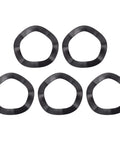 Heavy Duty 5 Pcs Crankset Shaft Washers For Bottom Bracket Universal Fit 24mm And 30mm Cranks, Steel Construction, Rust Resistant, Wear Resistant, Load Distribution Spacers For Bikes, five black washers