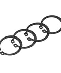 Heavy Duty M3 To M8 C-Type Shaft Retaining Ring Circlip Snap Lock for smooth cylinder valve, black high carbon steel.