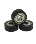 Polyurethane Coated Roller With 684ZZ Bearing 4x12x4mm PU Cover Furniture Guide Wheel 10 Piece Set for Drawer Slides and Cabinets