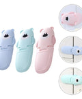 Bear Shaped Cabinet Locks For Kids 3 Pack ABS Safety Latches with Double Button Open and 90 Degree Curve, various colors