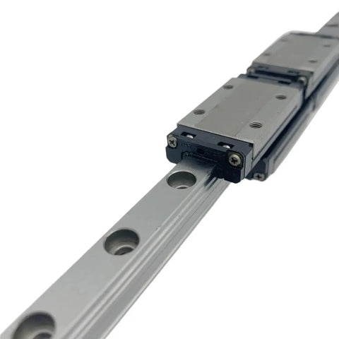 Smooth Slick Linear Guide Block With Carriage For SRS9XN SRS9 Rails, showing heavy-duty durable block and rail system