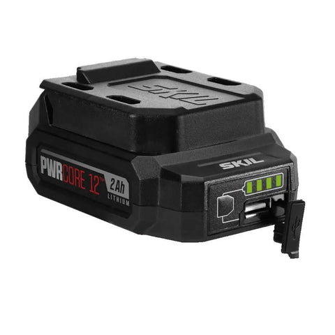 2.0Ah lithium battery from the 12V Brushless Detail Sander Kit With 12,000 OPM, Compact Power For Overhead And Tight Spots
