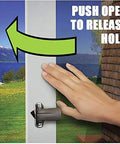 Touch 'n Hold Dual Door Closer System, black finish, heavy-duty for storm and security doors