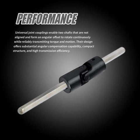 Beefy 12mm To 12mm Universal Joint Coupling For RC Cars And Robots, carbon steel, performance focus on high torque linkage