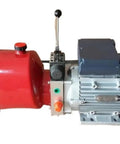 Semi Electric Stacker Truck Hydraulic Power Unit 220v 380v Car Lift Pump Station with motor and tank side view.