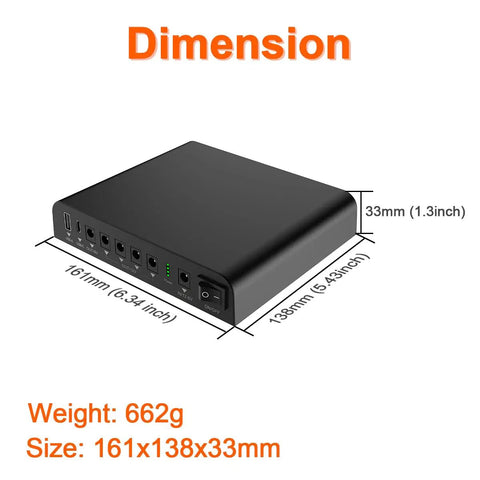Compact 27000mAh 97.2Wh Battery Backup Power Station With 12V And 9V DC Outputs And 18W USB C PD And USB A Ports For Router Modem LED Lights CCTV Cameras And Smartphones Your Go To Backup Power For Home Or On The Road