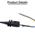 Exterior Ambient Air Temperature Sensor With Connector Pigtail Replacement For Bmw Models showing black plastic connector with wires.