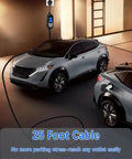 Top Drawer Level 2 Electric Vehicle Charger 50 Amp 240V Heavy Duty Wall Mount With 25 Foot Cable Nema 14-50 Plug For Fast Lane Charging J1772 Connector, EV charging with two cars.