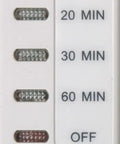Front view of 60 Minute In Wall Countdown Timer With Auto Shut Off Energy Efficient Wall Mounted Digital Timer for home.