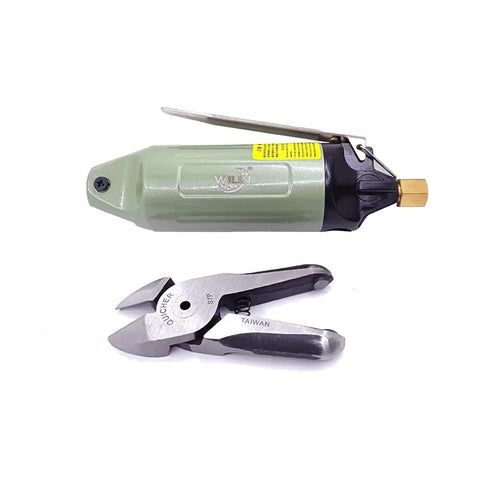 Pneumatic Wire Cutter Nipper with Durable S7P Blades for Metal Wire Cutting, shown with green YM300 body and sharp replaceable blades