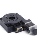 Motorized 100mm Optical Rotation Platform With High Precision Electric Rotation Stage For 3D Scanning Metrology And Precision Machining Workhorse Worm Gear Bearing Scale Table, side view