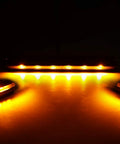 Illuminated Smoked Lens Amber LED Cab Marker Lights 3Pc Set With 12 LEDs And Wiring Pack For 2007 To 2014 Chevy Silverado GMC Sierra