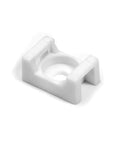Heavy Duty Pa66 Nylon Cable Tie Mount Quarter Inch Opening handles wide straps, white nylon mount for cable management.