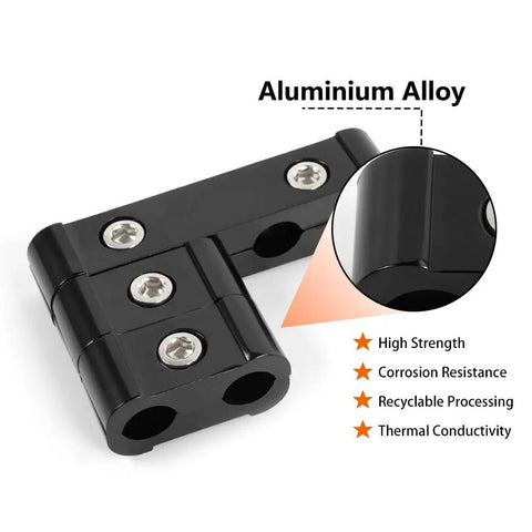 12 Piece Aluminum Spark Plug Wire Separator Kit For 8mm 9mm 10mm Wires Engine Cable Divider Set in black aluminum with screws.
