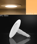 Six-Pack 5 or 6 Inch Retrofit LED Recessed Can Lights, 12W Equal 60W, 3000K Warm White, 800 Lumens, Dimmable, ETL Listed