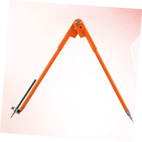 Rock Solid Carpenter Scribing Divider And Adjustable Woodworking Measuring Tool Featuring Large Diameter Locking Compass, orange steel legs.