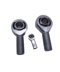 Two Piece Male Heim Rod Ends M12x1.75 Thread Chromoly Steel Heavy Duty Bearing Set With Nuts, showing two rod ends and one connector.
