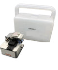 Fiber Cleaver Pro Grade Optical Fiber Cutter with Precision Blade beside carrying case