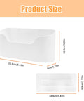 4 Pack Kitchen Cabinet Door Organizer Set With Adhesive Mounts Inside Cabinet Doors No Drill Hanging Storage Baskets Size Diagram