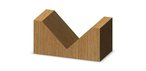 Wood with V-shaped groove from V Groove Router Bit 90 Degree Included Angle Carbide Tipped For Engraving Lettering Sign Making And Decorative Edges