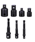 Pro Grade Power Drill Socket Adapters And Reducers Set, Impact Grade, 4 Piece, 1/4, 3/8 And 1/2 Inch Drives, Heavy Duty Drop Forged Steel