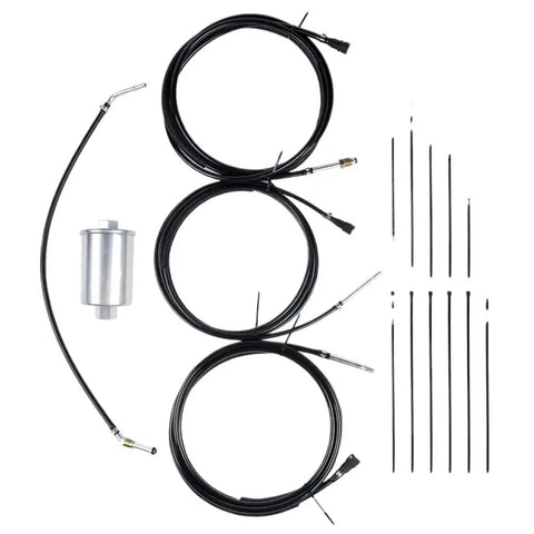Heavy Duty Nylon Fuel Line Kit For Chevy Avalanche Suburban Tahoe Yukon XL 1500 2500 Models Year 00 To 04 Perfect Replacement Upgrade, black nylon fuel lines and filter