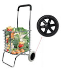 Two Pack 5 Inch Diameter Rubber Foam Shopping Cart Wheels Replacement For Grocery Carts Folding Trolleys Rolling Bags