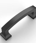 Matte Black 3 Inch Cabinet Pulls 10 Pack With 76mm Hole Centers Kitchen Cabinet Hardware Handles for Cabinets Cupboards and Drawers Easy Install Modern Flat Drawer Pulls