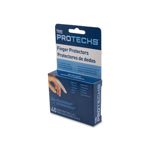 Finger And Toe Protector Covers For First Aid, Durable Latex Shields To Guard Blisters Scrapes Burns And Cuts, 40 Count Box