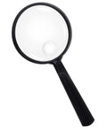 Handheld 10X Reading Magnifier With 75mm Shatterproof Lens Non Slip Grip for seniors, close work, reading small print books, crafts
