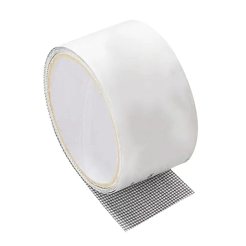Roll of Window Screen Repair Patch Tape No Fuss Self Adhesive Mesh Patch With Double Sided Adhesive Easy Peel And Stick Quick Fix For Holes In Steel Screens At Home White