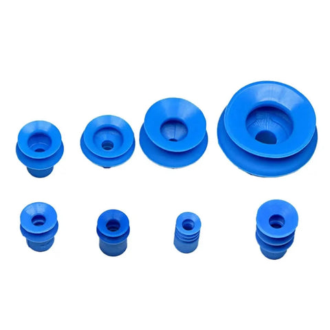 FGA Series Pneumatic Vacuum Suction Cup, Round Nozzle Silicone Double-Layer Design for Robot Automatic Manipulator in blue
