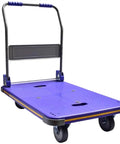 Beefy Heavy Duty Foldable Handcart With 330 Lb Capacity Flatbed Hand Truck For Home Office Warehouse And Garden Use Anti Slip Deck Keeps Your Loads Secure On Luggage Boxes Boards And More purple 50 x 70 x 84 cm
