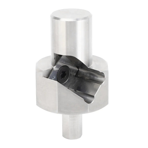 Premium Bench Dog Hole Chamfer Reamer Tool 20mm Woodworking Cutter with polished finish and hex shank for electric drill.