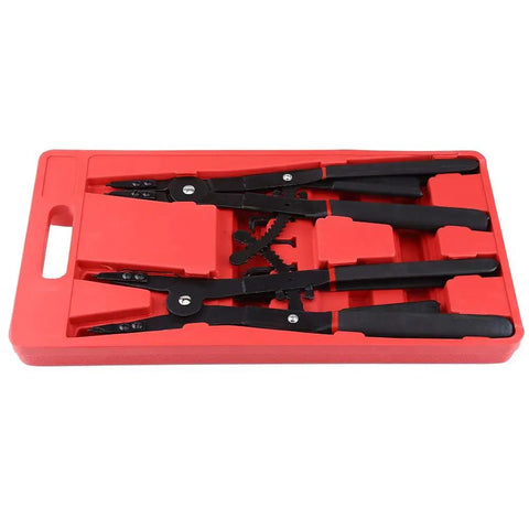Heavy Duty Pro Grade Snap Ring Pliers Set With Internal And External Circlip Pliers 16 Inch Tool Kit Removable Tips
