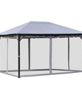 10x12 Gazebo Replacement Mosquito Netting With Four Panel Zippered Sidewalls Built To Fit Most 10x12 Gazebos Gray Outdoor Canopy Net