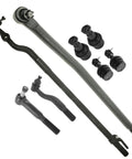 Heavy Duty Front Suspension Tie Rod Ball Joint 8 Piece Kit For Ford Excursion F Series Pickup 2000-2005 4WD parts displayed from different angles.
