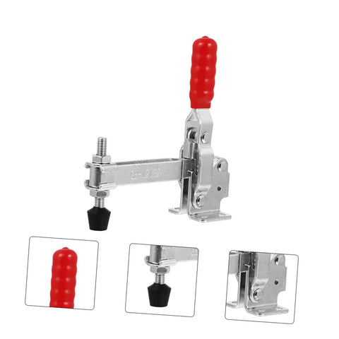 2 Pack Welding Toggle Clamps With Rubber Tip Quick Release Iron Clamps, for Woodworking and Welding, desktop fixed holding tool