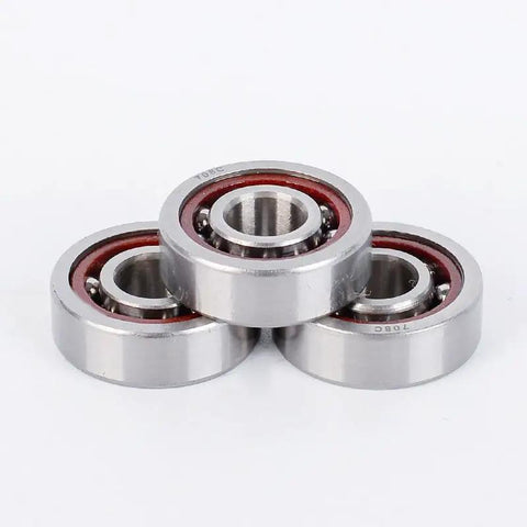 Precision 708ac P4 Angular Contact Ball Bearing 8mm X 22mm X 7mm Gcr15 stacked showing durability for machine spindles.