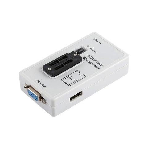 RT809F Serial ISP Programmer VGA IN adapter with VGA ISP port and status light, white plastic case