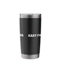 Vintage Tractor Design Insulated Stainless Steel Tumbler Inspired by a Classic Farm Machine Engine Celebrating the 1901 Milestone Great for Tractor Shows Educational Events and History Buffs Durable Spill Resistant Cup with Hart-Parr logo