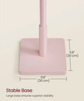 Solid Wood Coat Rack Stand With Eight Hooks No Tool Assembly Adjustable Heights Free Standing Hall Tree for entryways, pink base